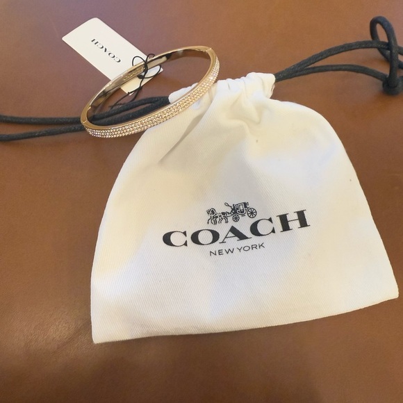 NWT Coach Pavé Hinged Bangle - Picture 2 of 5